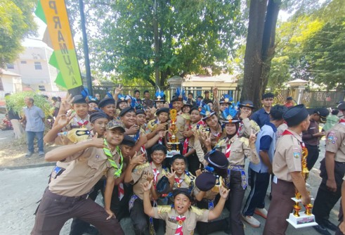 Sparta, Pramuka SMPN 017 Jambi Raih Juara Umum Lomba Tingkat Kwartir Ranting Telanaipura